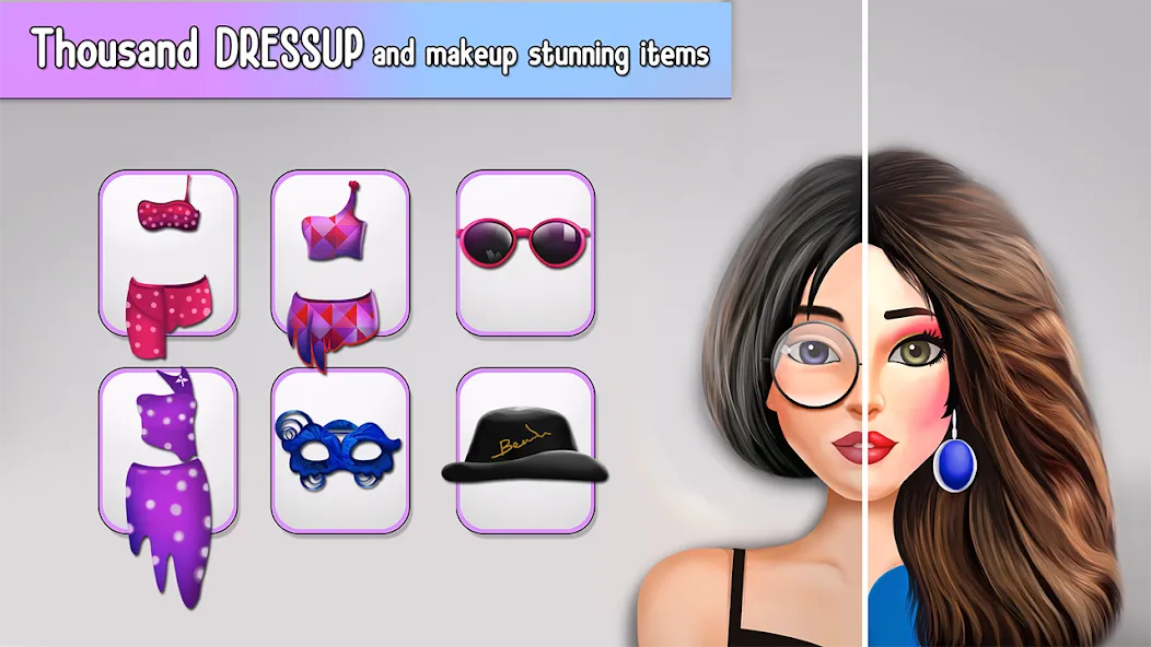 Fashion Stylist Makeup Dressup  [МОД Много монет] Screenshot 4