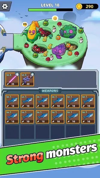 Merge Weapons：Air Island TD  [МОД Menu] Screenshot 3