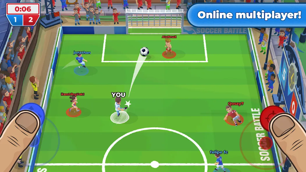 Soccer Battle -  PvP Football  [МОД Unlocked] Screenshot 4