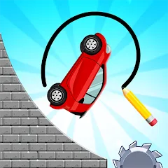 Скачать взломанную Draw 2 Bridge: Draw Save Car (Дроу 2 Бридж)  [МОД Unlimited Money] - стабильная версия apk на Андроид