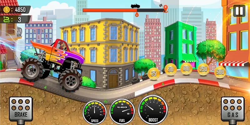 Racing the Hill  [МОД Бесконечные деньги] Screenshot 1