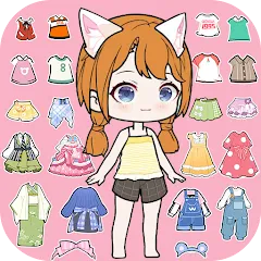 Взлом YOYO Doll Anime Dress Up Game (ЙОЙО)  [МОД Много монет] - стабильная версия apk на Андроид