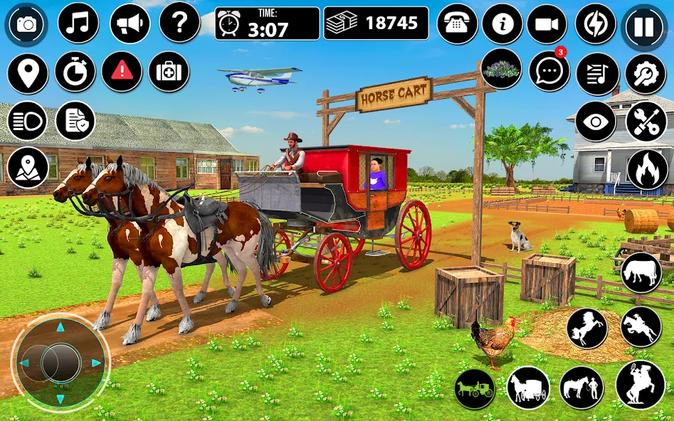 Horse Cart Taxi Transport Game  [МОД Много денег] Screenshot 4