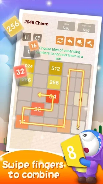 Number Charm: Slide Puzzle (Две тысячи сорок восемь)  [МОД Все открыто] Screenshot 2