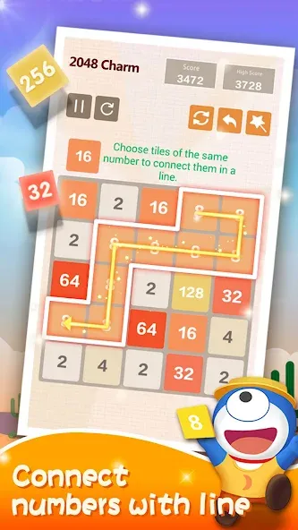 Number Charm: Slide Puzzle (Две тысячи сорок восемь)  [МОД Все открыто] Screenshot 3