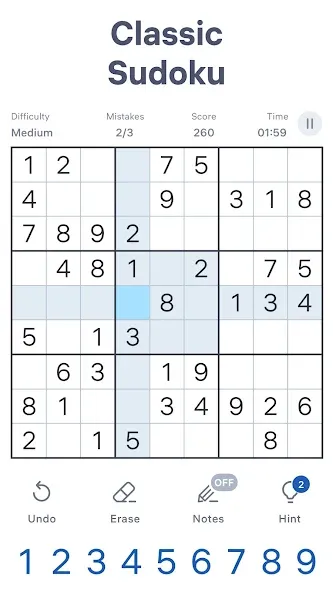 Sudoku.com - Classic Sudoku  [МОД Бесконечные монеты] Screenshot 1