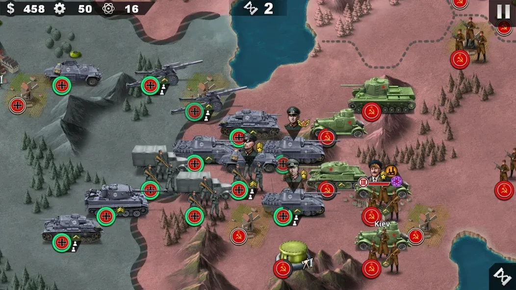 World Conqueror 4-WW2 Strategy (Ворлд Конкерор 4)  [МОД Бесконечные деньги] Screenshot 1