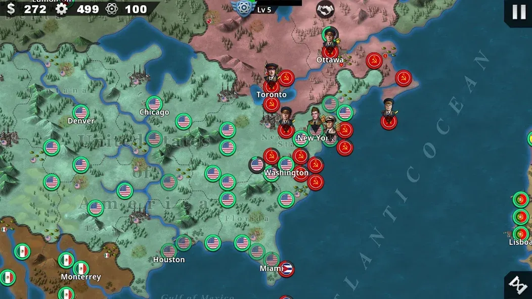 World Conqueror 4-WW2 Strategy (Ворлд Конкерор 4)  [МОД Бесконечные деньги] Screenshot 3