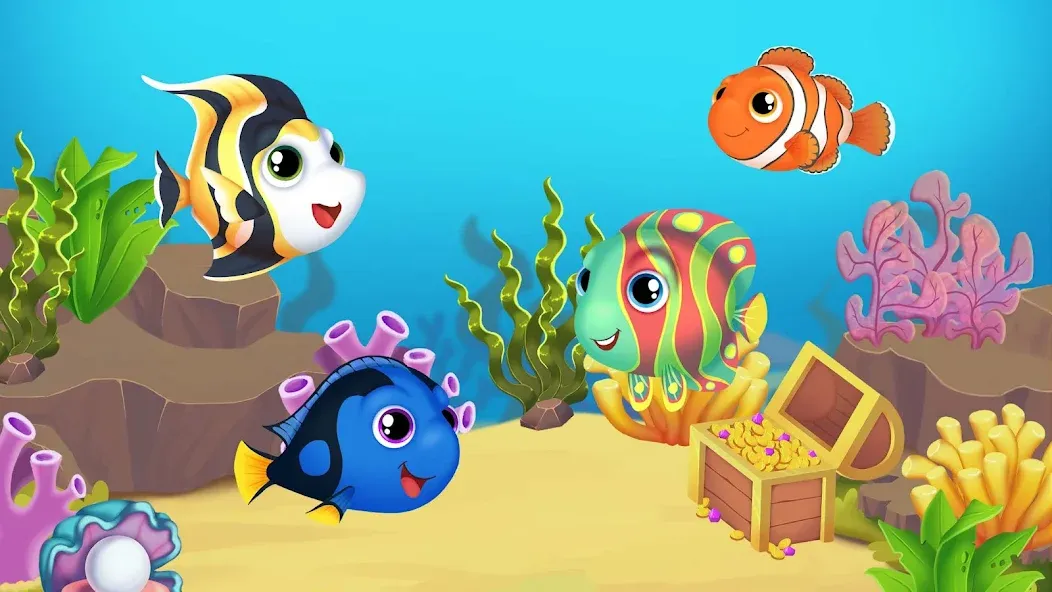 Baby Aquarium - Fish game  [МОД Бесконечные монеты] Screenshot 1