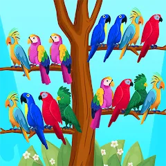 Взломанная Bird Puzzle - Color Game  [МОД Unlimited Money] - последняя версия apk на Андроид