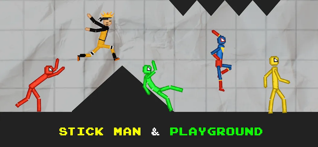 Stickman Playground (тикман Плейграунд)  [МОД Бесконечные деньги] Screenshot 3