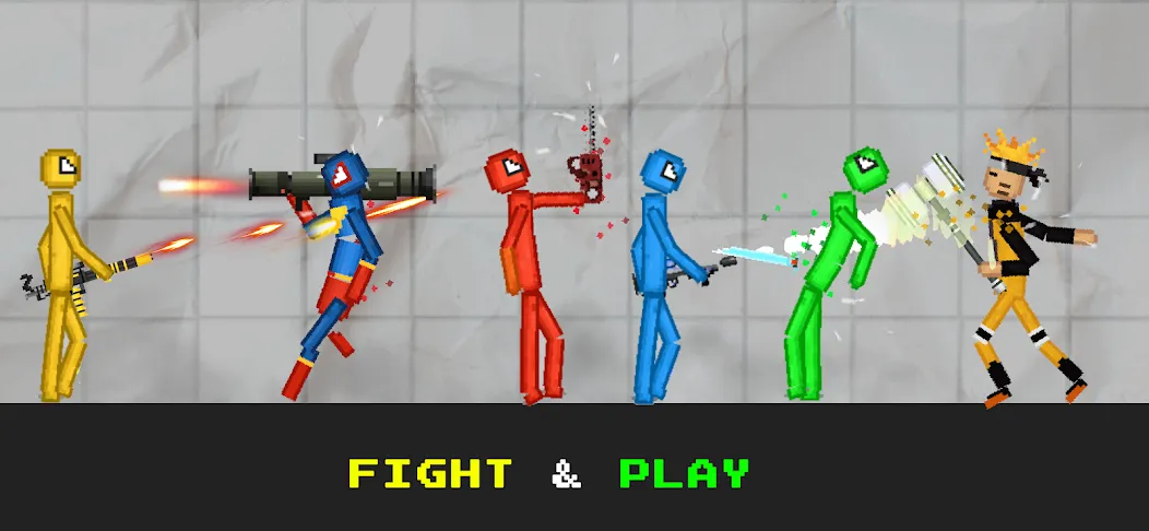 Stickman Playground (тикман Плейграунд)  [МОД Бесконечные деньги] Screenshot 4