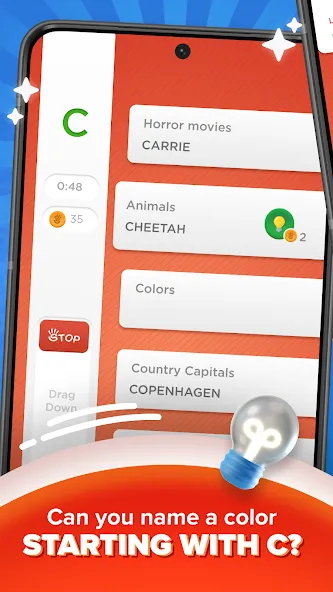 Stop - Categories Word Game  [МОД Много денег] Screenshot 3