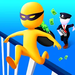 Скачать взломанную Thief Run Race 3D: Fun Race  [МОД Mega Pack] - последняя версия apk на Андроид