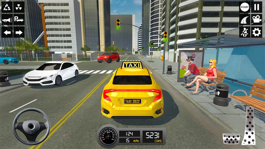 Taxi Simulator 3d Taxi Sim  [МОД Много денег] Screenshot 2