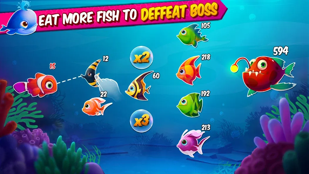 Big Eat Fish Games Shark Games  [МОД Menu] Screenshot 2