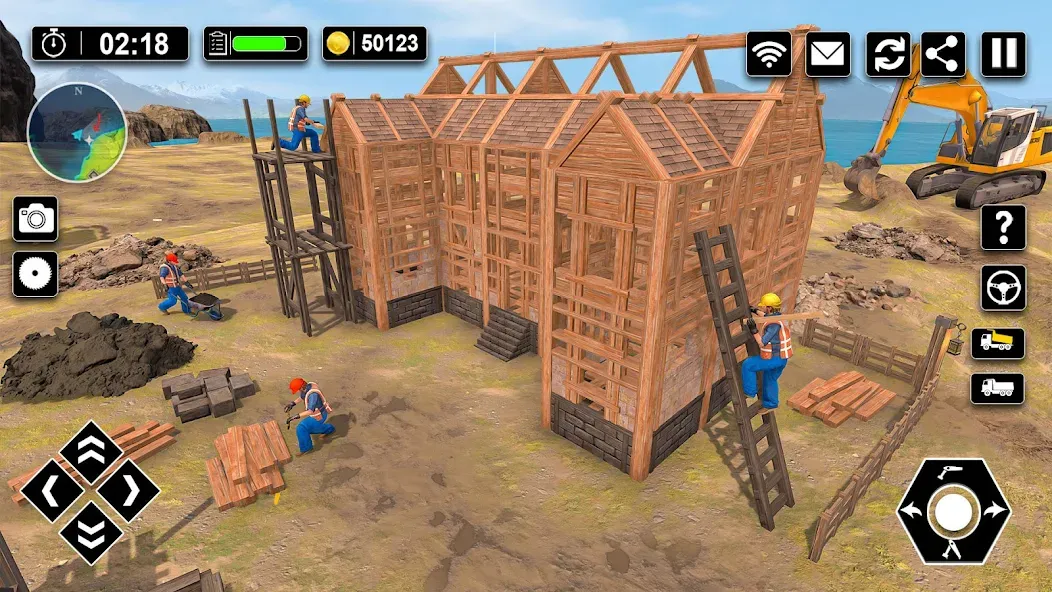 Wood House Construction Game  [МОД Меню] Screenshot 3