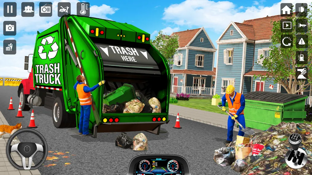 Trash Truck Games Simulator 3D  [МОД Бесконечные монеты] Screenshot 1