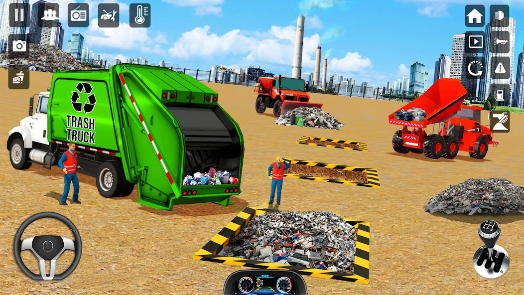 Trash Truck Games Simulator 3D  [МОД Бесконечные монеты] Screenshot 3