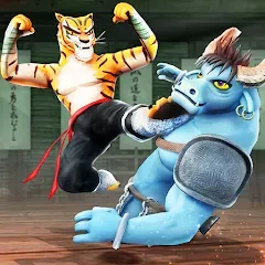 Скачать взломанную Kung Fu Animal: Fighting Games (Кунгфу животное)  [МОД Mega Pack] - стабильная версия apk на Андроид