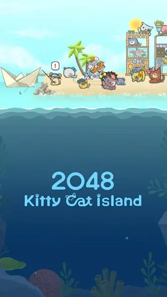 2048 Kitty Cat Island (Остров Кошачьеи Кошки)  [МОД Меню] Screenshot 1