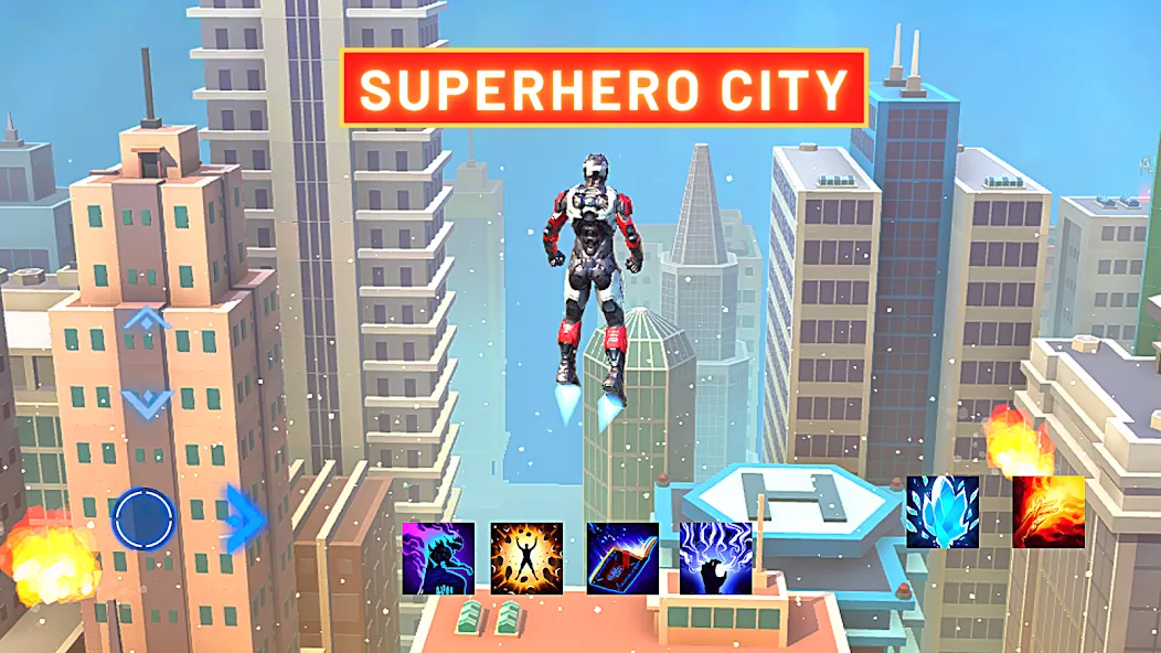 Super hero Flying iron jet man  [МОД Unlocked] Screenshot 2