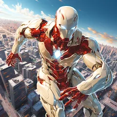 Взломанная Super hero Flying iron jet man  [МОД Unlocked] - последняя версия apk на Андроид