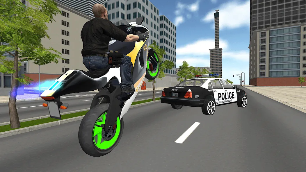 Bike Driving: Police Chase  [МОД Много монет] Screenshot 2