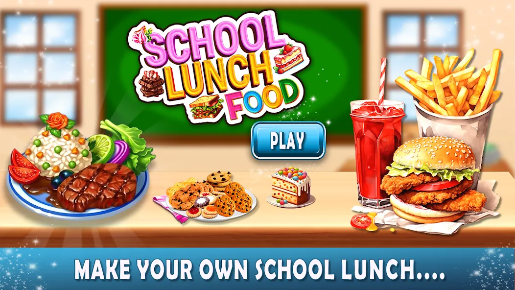 Lunch Box cooking Games 2023 (ШКОЛЬНЫЙ ОБЕД ПРИГОТОВЛЕНИЕ ПИЩИ Создание поваров)  [МОД Меню] Screenshot 4