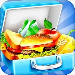 Взломанная Lunch Box cooking Games 2023 (ШКОЛЬНЫЙ ОБЕД ПРИГОТОВЛЕНИЕ ПИЩИ Создание поваров)  [МОД Меню] - последняя версия apk на Андроид