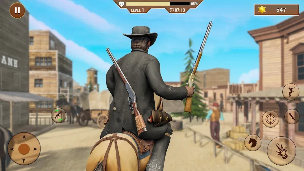 West Cowboy Shooting Games 3D  [МОД Menu] Screenshot 1