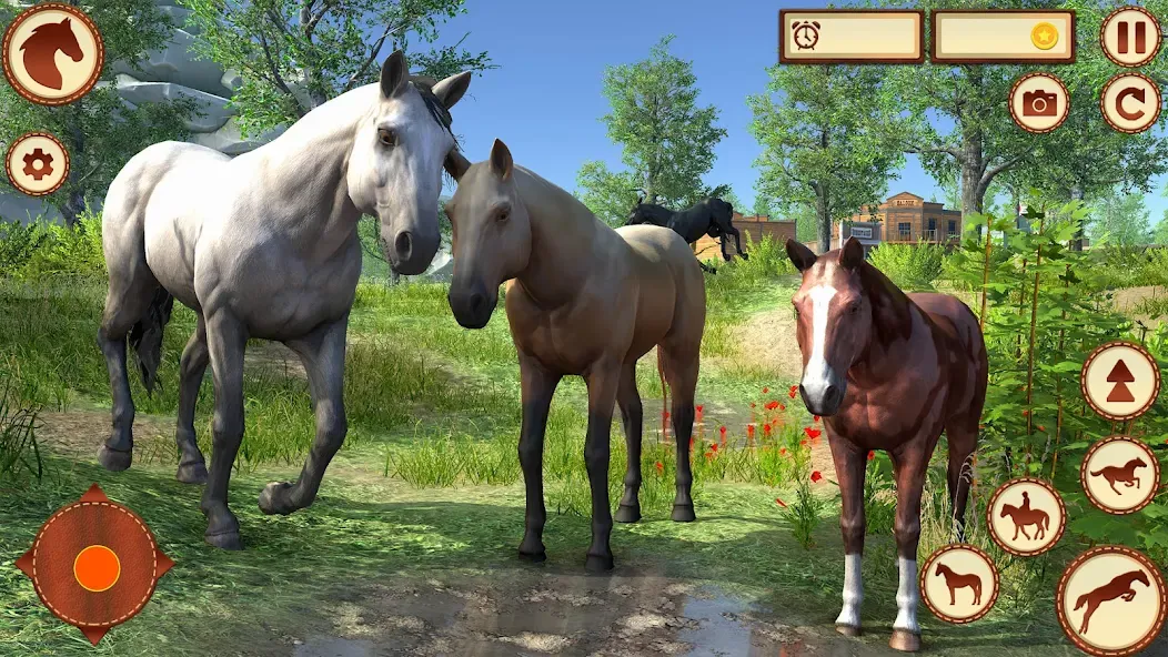 Virtual Wild Horse Family Sim (Виртуальное семейство диких лошадей)  [МОД Unlimited Money] Screenshot 1