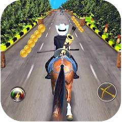 Взломанная Cowboy Horse Run  [МОД Menu] - стабильная версия apk на Андроид