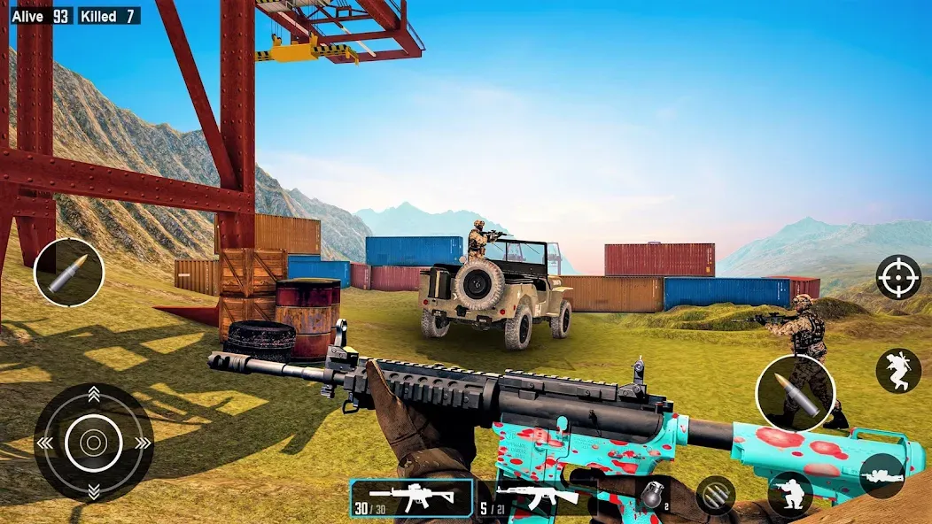 Commando Gun Shooting Games  [МОД Много монет] Screenshot 2