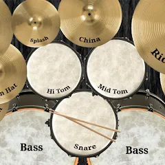 Взломанная Drum kit (Drums) free  [МОД Unlocked] - последняя версия apk на Андроид