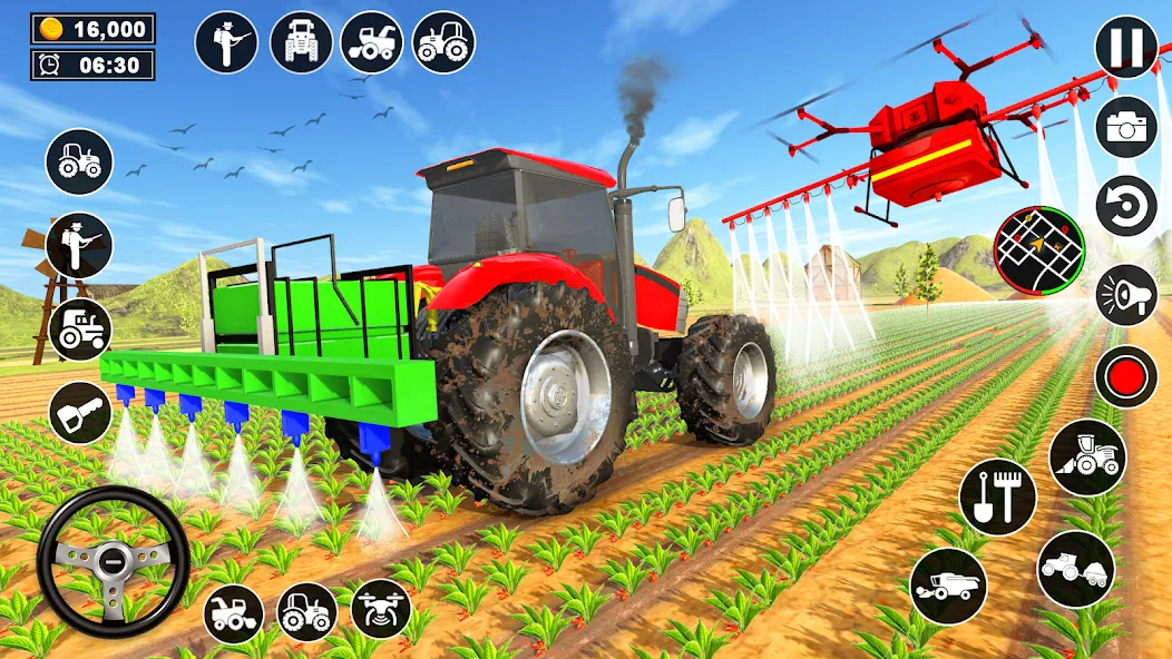 Real Tractor Driving Simulator (Реальный симулятор вождения трактора)  [МОД Бесконечные монеты] Screenshot 4