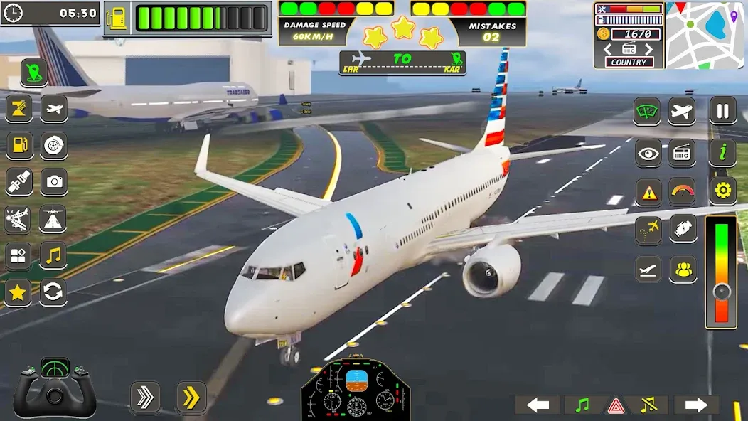 Real Flight Sim Airplane Games (Реал Флайт Сим Авиасимуляторы игры на самолеты)  [МОД Mega Pack] Screenshot 1