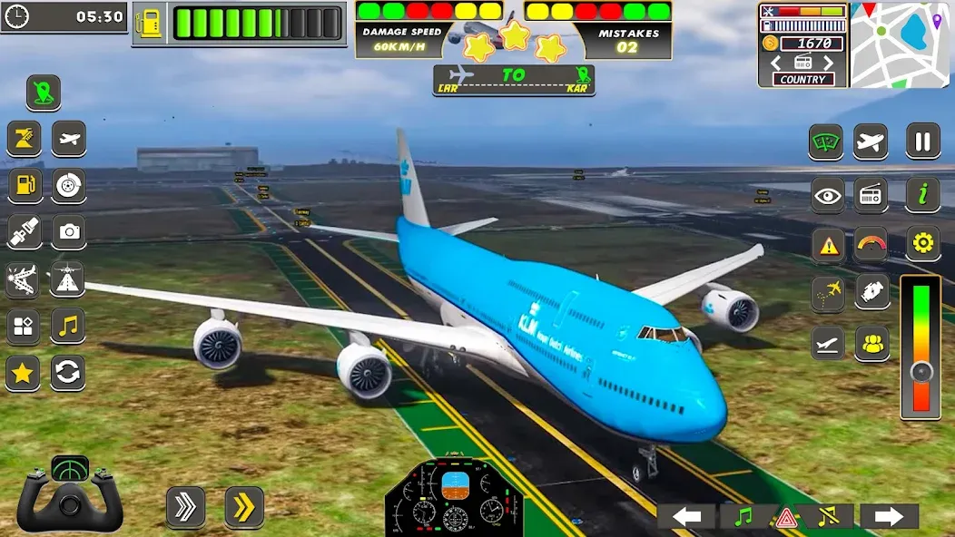 Real Flight Sim Airplane Games (Реал Флайт Сим Авиасимуляторы игры на самолеты)  [МОД Mega Pack] Screenshot 2