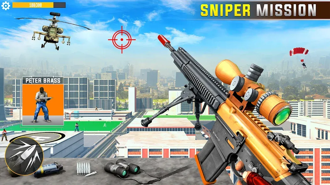 Banduk Game - Sniper Gun Games (Снайперская Война 3D)  [МОД Бесконечные деньги] Screenshot 2