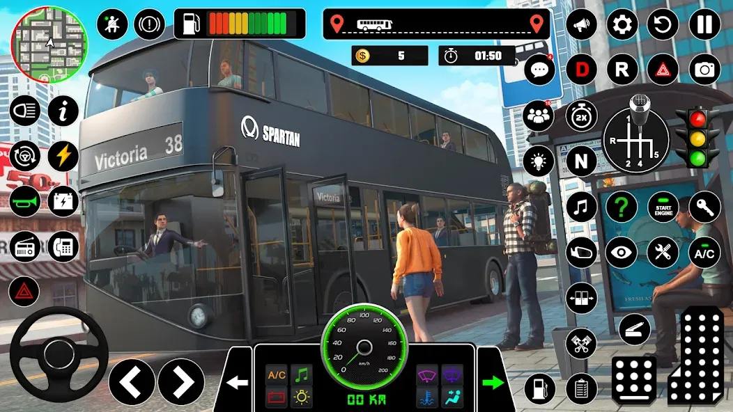 Bus Simulator : 3D Bus Games (Бас Драйвинг Симулятор ПВП Игра)  [МОД Menu] Screenshot 5