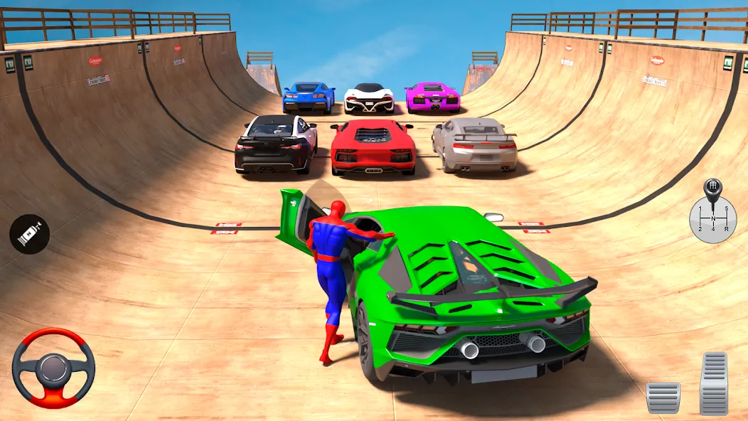 Superhero Car: Mega Ramp Games (Рамп Кар Гейм)  [МОД Бесконечные деньги] Screenshot 1