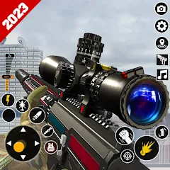 Взлом Sniper Gun Shooting game (ИГИ Снайпер Оружие Стрелялки Игры)  [МОД Unlocked] - полная версия apk на Андроид