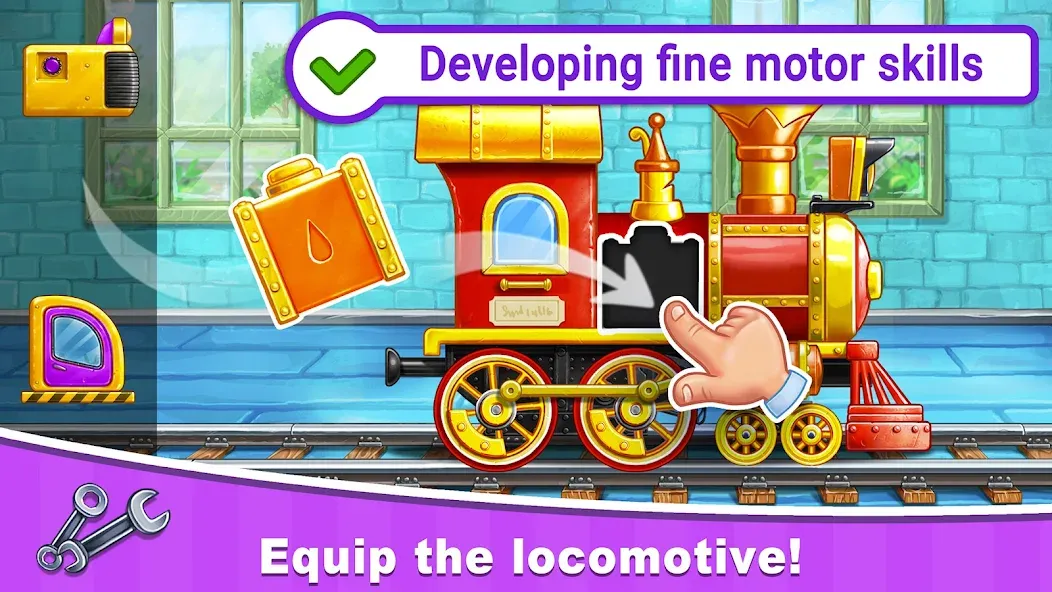 Train Games for Kids: station  [МОД Бесконечные монеты] Screenshot 1