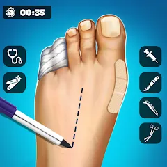 Скачать взломанную Hospital Surgeon: Doctor Game  [МОД Все открыто] - стабильная версия apk на Андроид