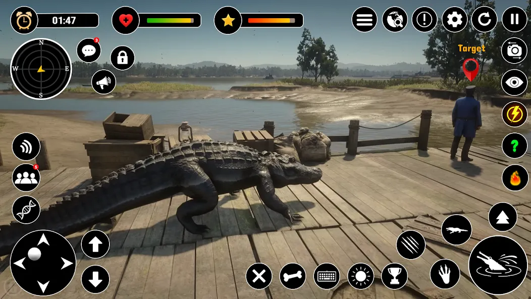 Animal Crocodile Attack Sim (Энимал Крокодайл Аттак Сим)  [МОД Mega Pack] Screenshot 2