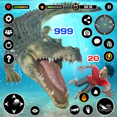 Взлом Animal Crocodile Attack Sim (Энимал Крокодайл Аттак Сим)  [МОД Mega Pack] - стабильная версия apk на Андроид