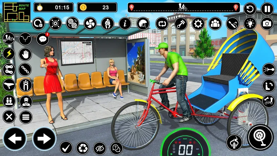 BMX Cycle Games 3D Cycle Race (игры на велосипеде 3D гонка)  [МОД Menu] Screenshot 5