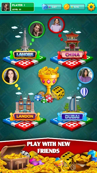 Multiplayer Dice Ludo Games (Мультиплеер Дайс Лудо Игры)  [МОД Unlocked] Screenshot 4