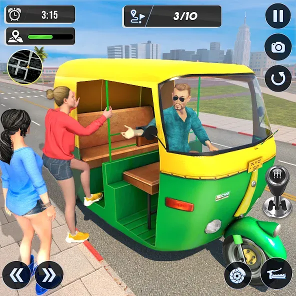 Tuk Tuk Auto Driving Games 3D  [МОД Много монет] Screenshot 1