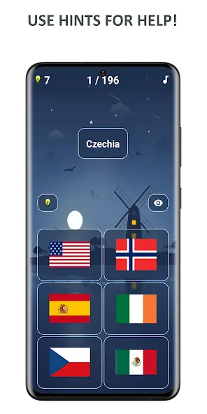 Flags of World Countries Quiz  [МОД Бесконечные монеты] Screenshot 4